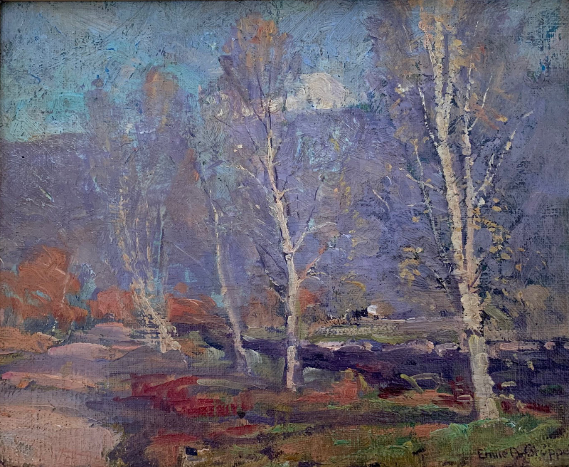 Painting by Emile Gruppe titled "Autumn in Vermont. 